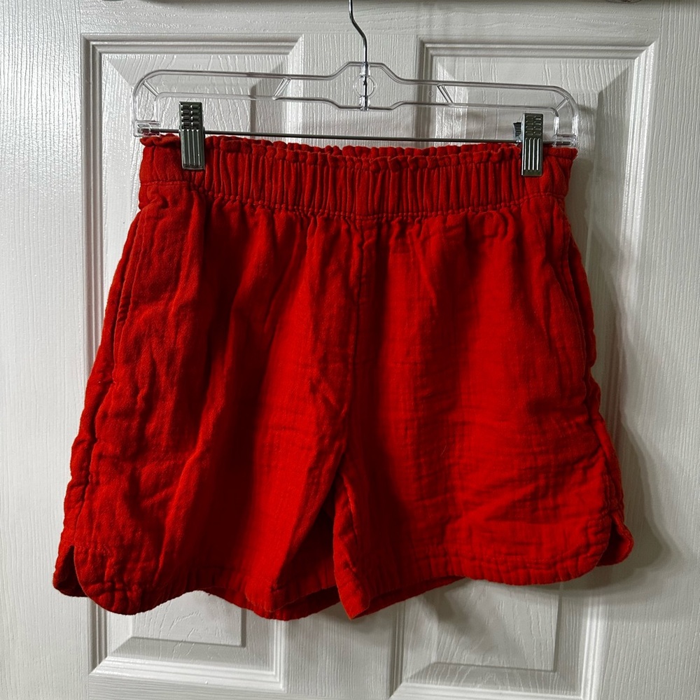 Old Navy Women's Vibrant Red-Orange Athletic Shorts